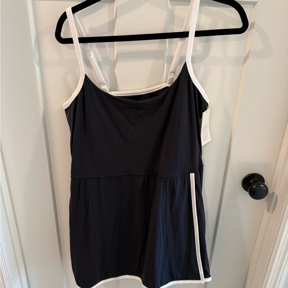 All in Motion Black and White Mini Dress